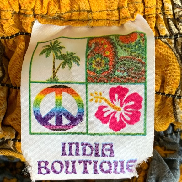 INDIA BOUTIQUE COLORFUL DIAMOND CUT PANEL SKIRT. WOMEN’S S/M - Picture 6 of 7